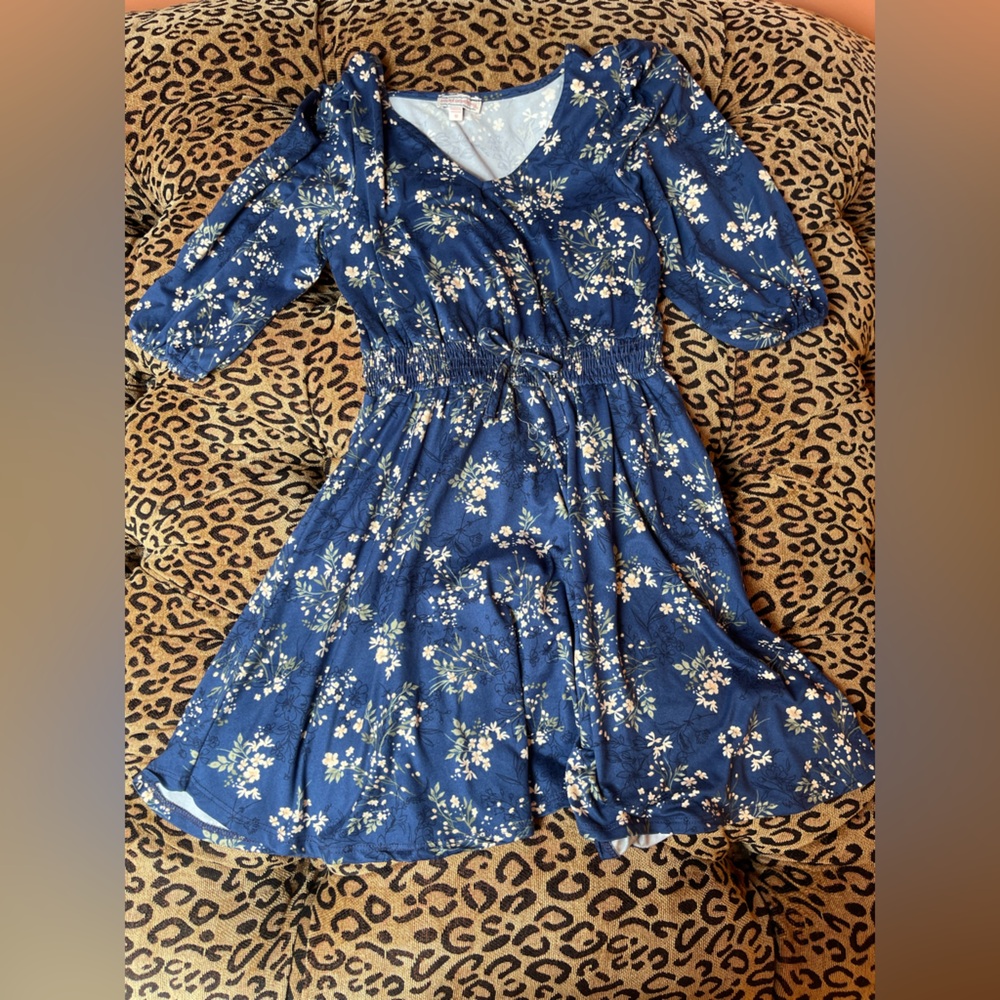 Floral Blue Kids Dress